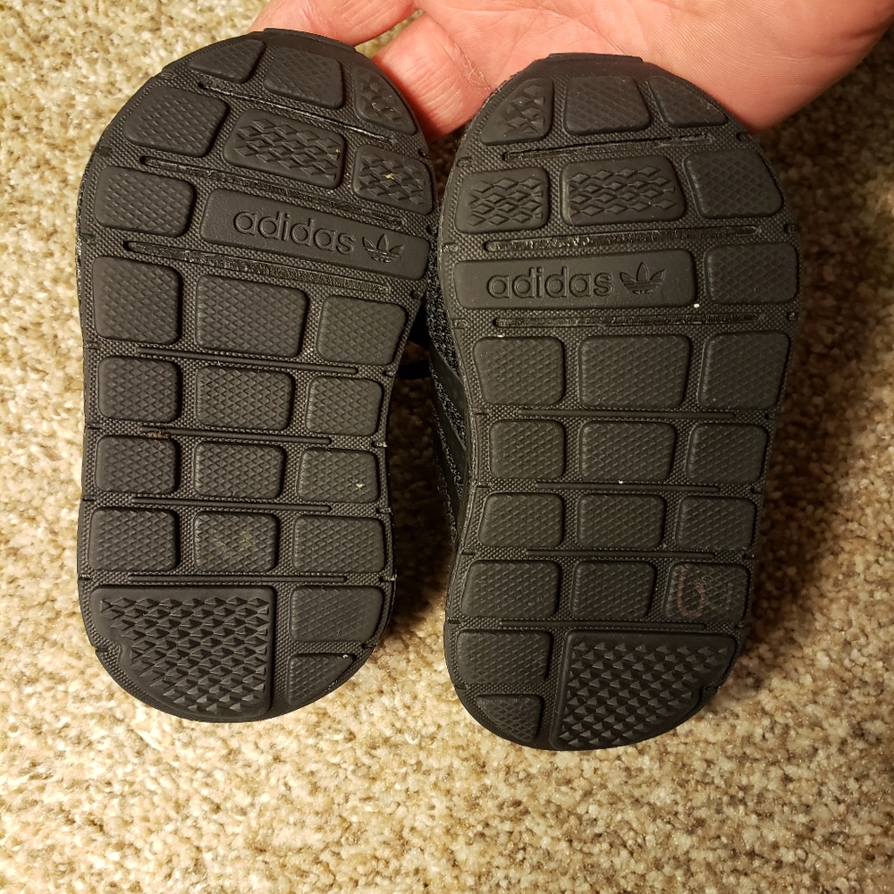 Adidas tubular x 3 stripe all black athletic shoes size 4 in excellent condition - Picture 7 of 7